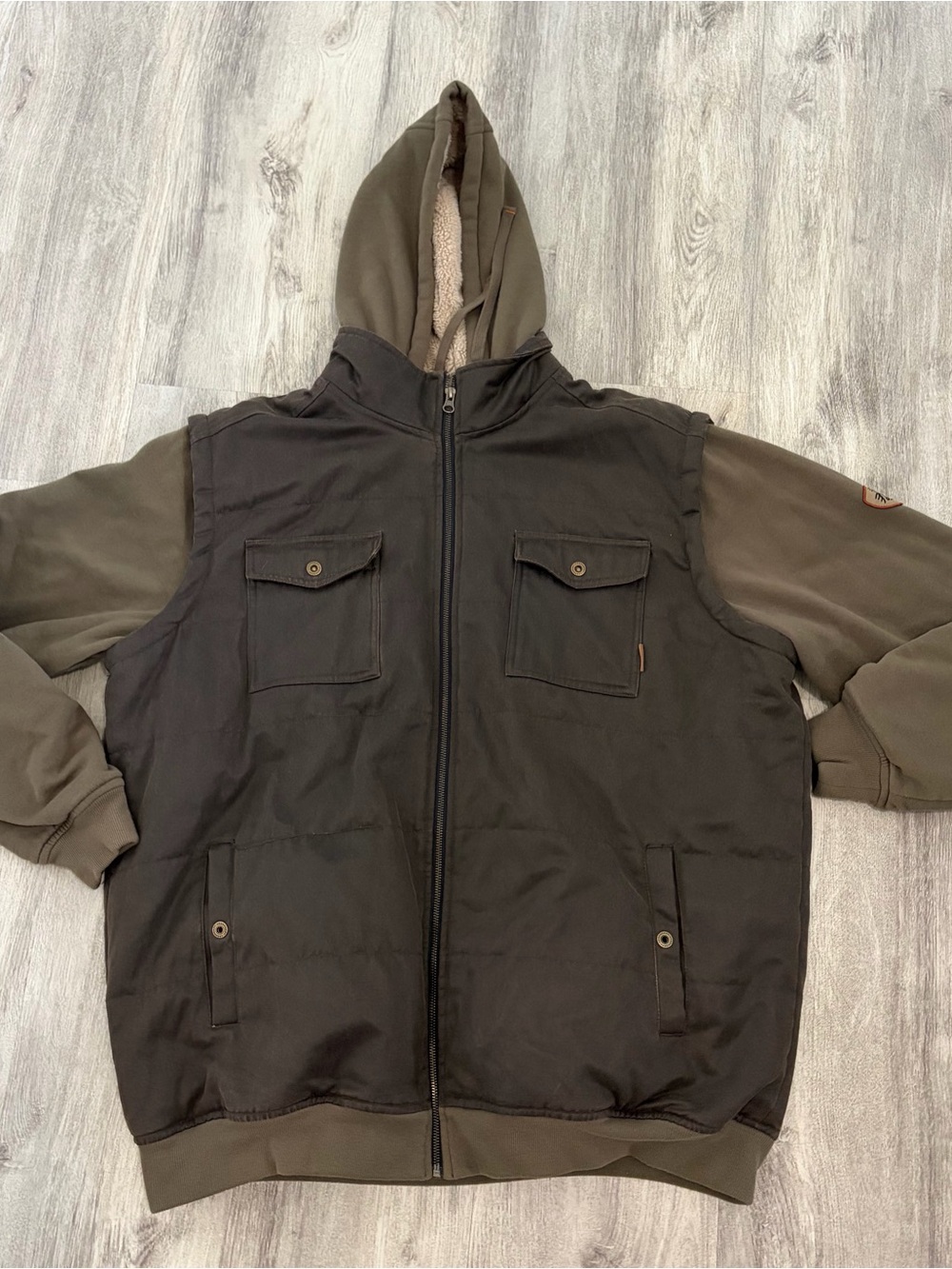 Legendary Whitetails Treeline sherpa lined hooded jacket Men’s 2Xl Brown Hunting